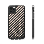 Pink Stripes Clear iPhone Case