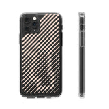 Pink Stripes Clear iPhone Case