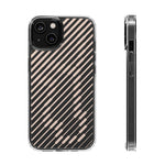Pink Stripes Clear iPhone Case