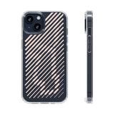 Pink Stripes Clear iPhone Case