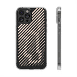 Pink Stripes Clear iPhone Case