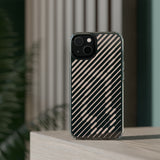 Pink Stripes Clear iPhone Case