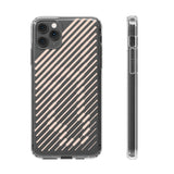 Pink Stripes Clear iPhone Case