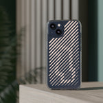 Pink Stripes Clear iPhone Case