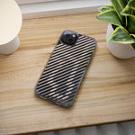 Pink Stripes Clear iPhone Case