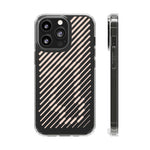Pink Stripes Clear iPhone Case