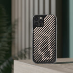 Pink Stripes Clear iPhone Case