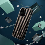 Pink Stripes Clear iPhone Case