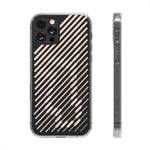 Pink Stripes Clear iPhone Case