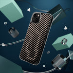 Pink Stripes Clear iPhone Case