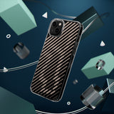 Pink Stripes Clear iPhone Case