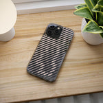 Pink Stripes Clear iPhone Case
