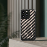Pink Stripes Clear iPhone Case