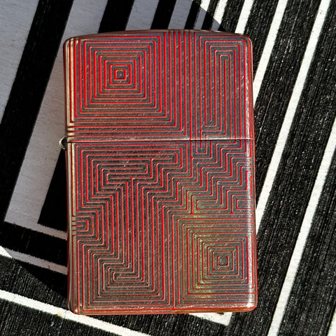 zippo lighter 04 - red and gold