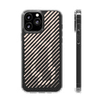 Pink Stripes Clear iPhone Case