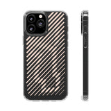 Pink Stripes Clear iPhone Case