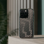 Pink Stripes Clear iPhone Case
