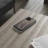 Pink Stripes Clear iPhone Case