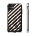Pink Stripes Clear iPhone Case