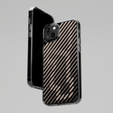 Pink Stripes Clear iPhone Case