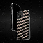 Pink Stripes Clear iPhone Case