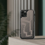 Pink Stripes Clear iPhone Case