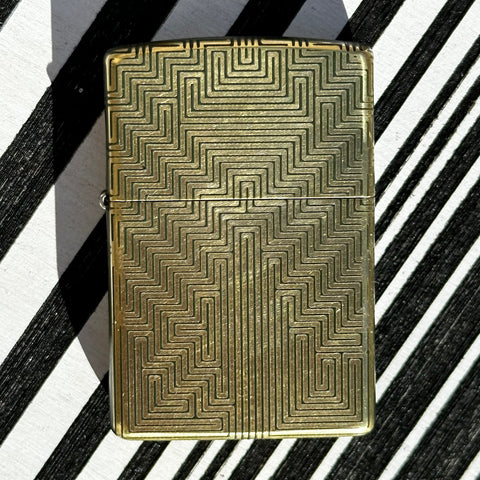 zippo lighter 05 - green and gold