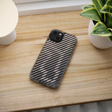Pink Stripes Clear iPhone Case