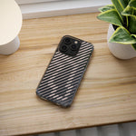 Pink Stripes Clear iPhone Case