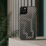 Pink Stripes Clear iPhone Case