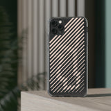 Pink Stripes Clear iPhone Case