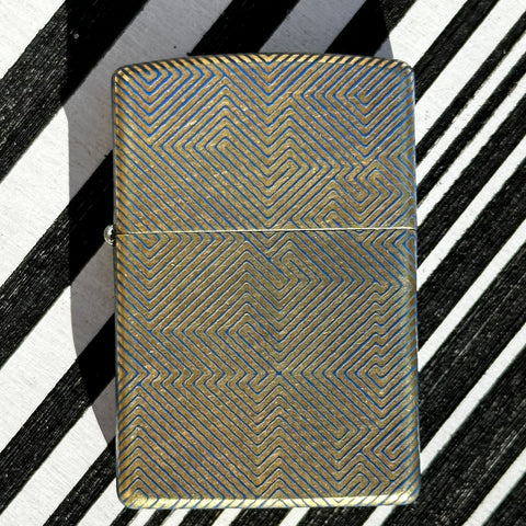 zippo lighter 03 - blue and gold